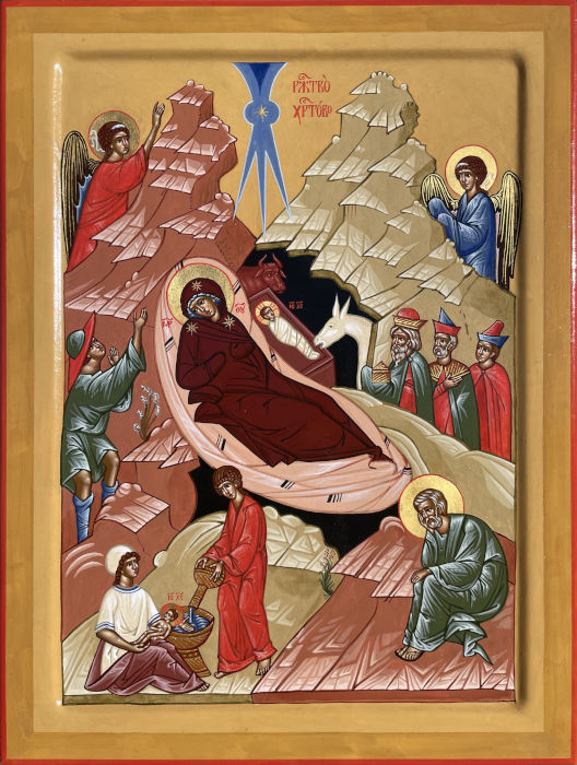 Икона Рождества Христова. Размер иконы 40х30 см.